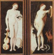 Hans Baldung Grien allegories of music and prudence oil painting reproduction